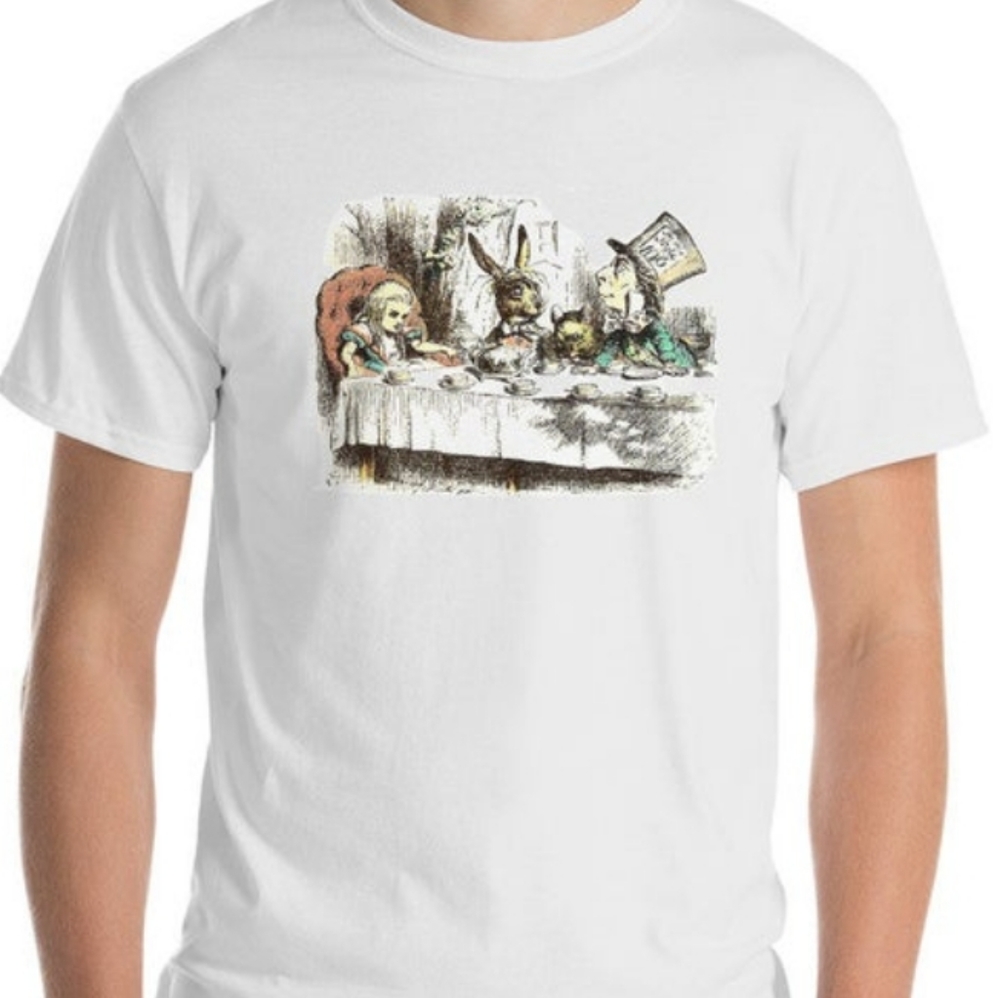 Alice In Wonderland Mad Hatter T-Shirt New